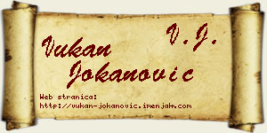 Vukan Jokanović vizit kartica